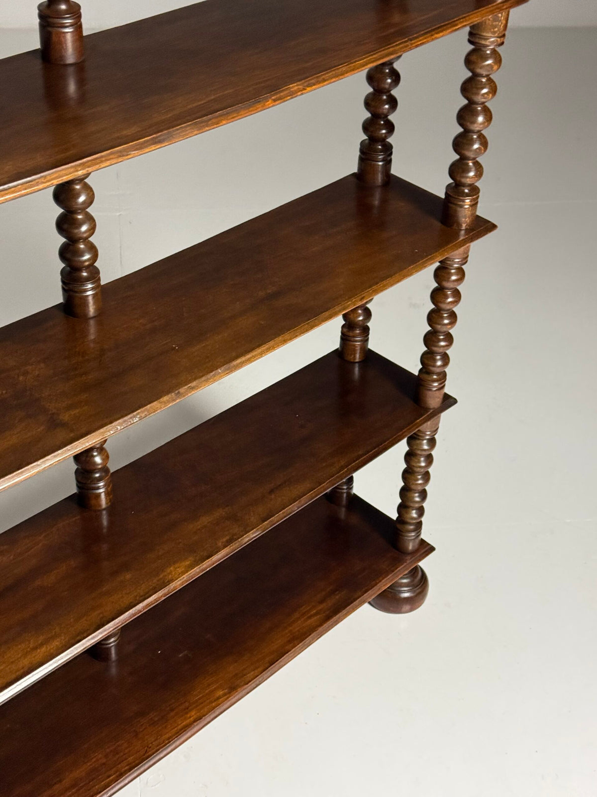 French Bobbin Bookcase in Walnut, Early to Mid 20th Century, photo 12