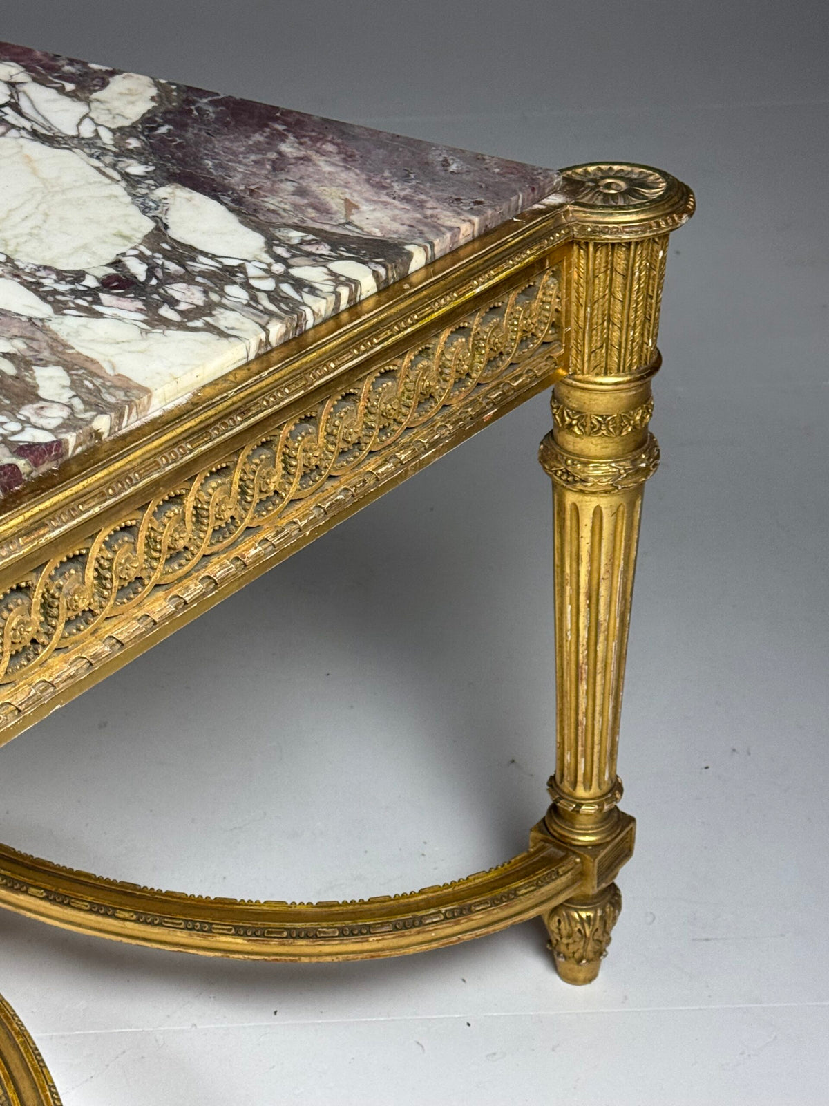 Louis XVI Style Center Table with Breccia Medicea Marble Top, photo 31