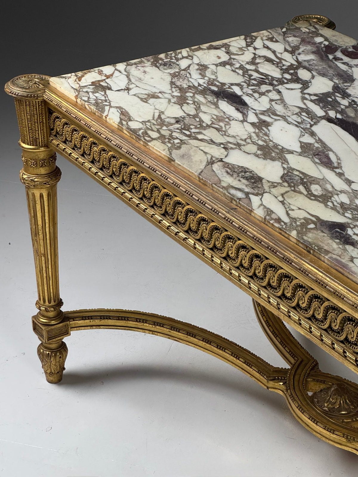 Louis XVI Style Center Table with Breccia Medicea Marble Top, photo 25