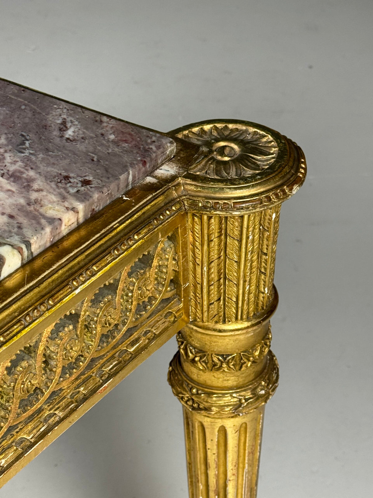 Louis XVI Style Center Table with Breccia Medicea Marble Top, photo 20