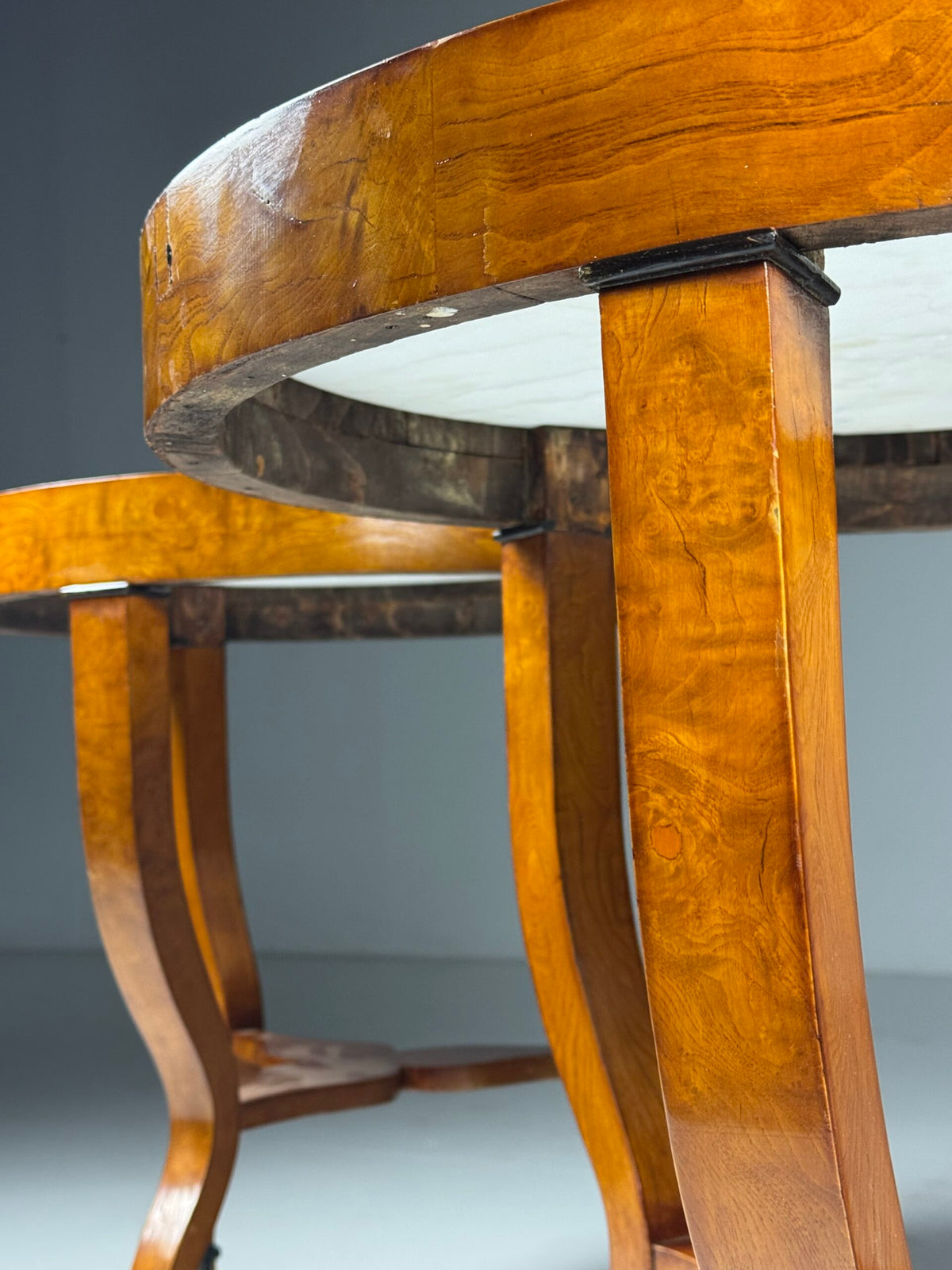 Pair of Empire Style Gueridon Tables with Carrara Marble Tops, photo 3