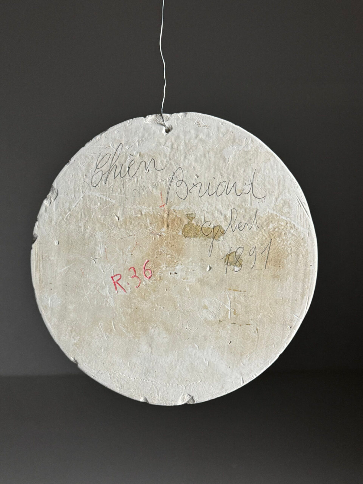 French Plaster Plaque "Societe Canine", photo 3