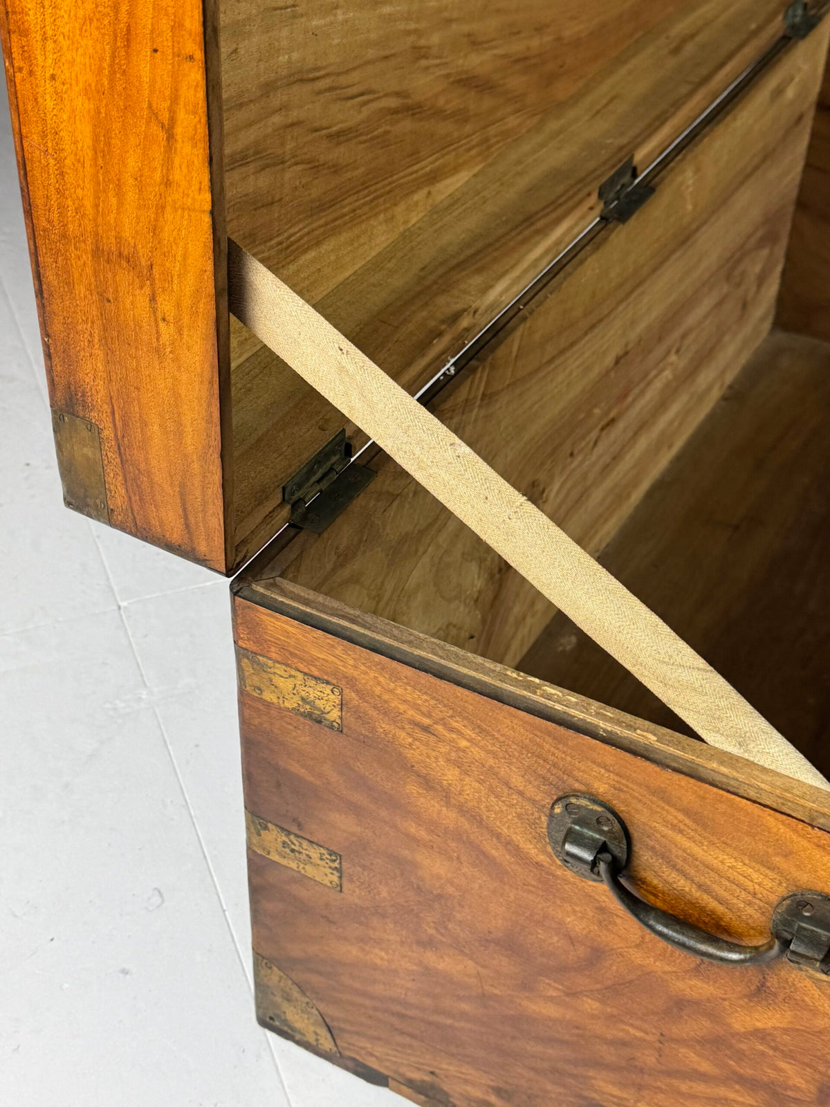 English Camphor Wood Campaign Chest, 19th Century, photo 13