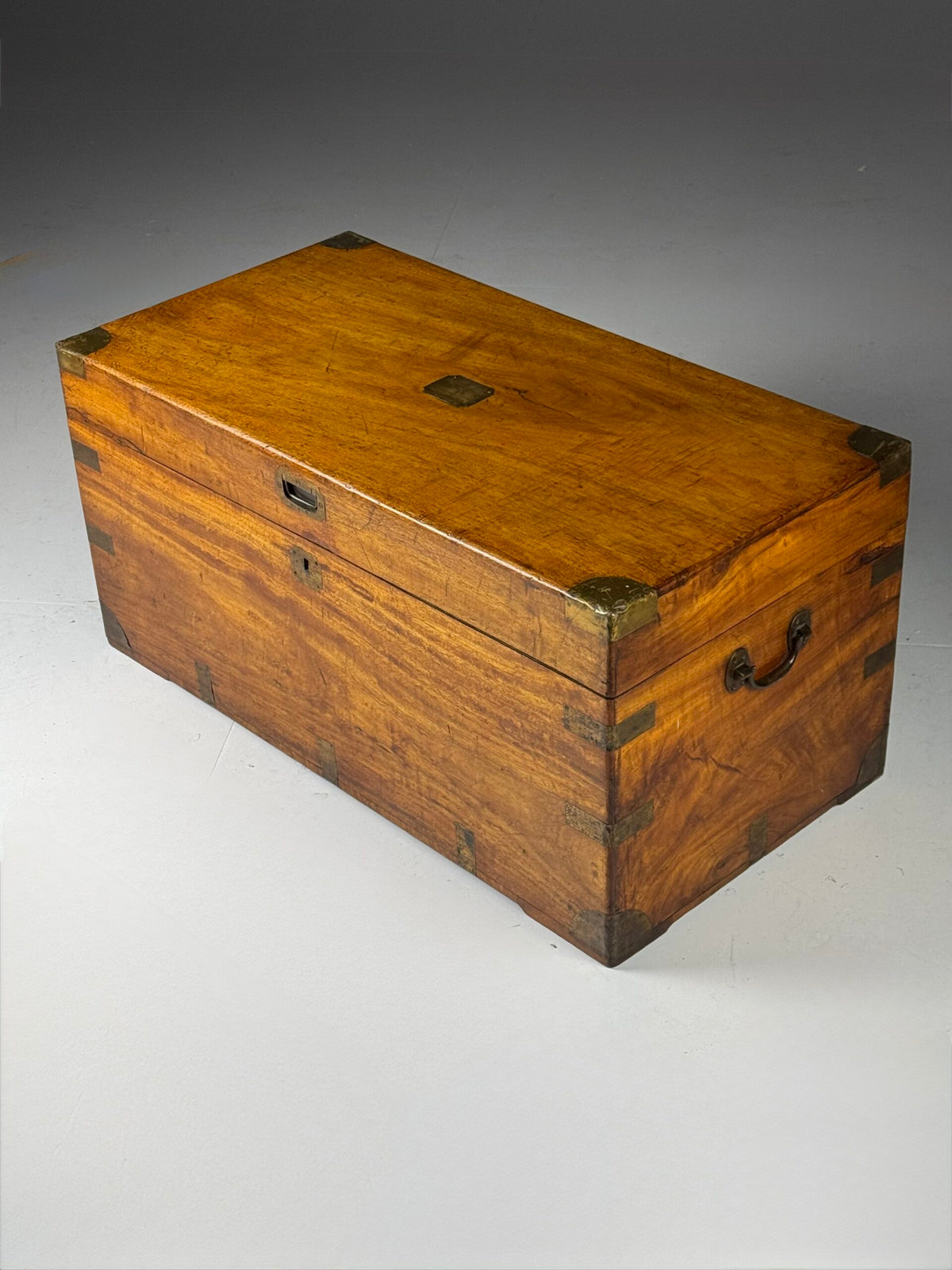 English Camphor Wood Campaign Chest, 19th Century, photo 8