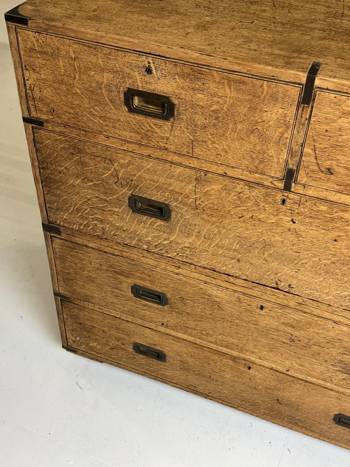 Oak Campaign Chest of Drawers, 19th Century, photo 29