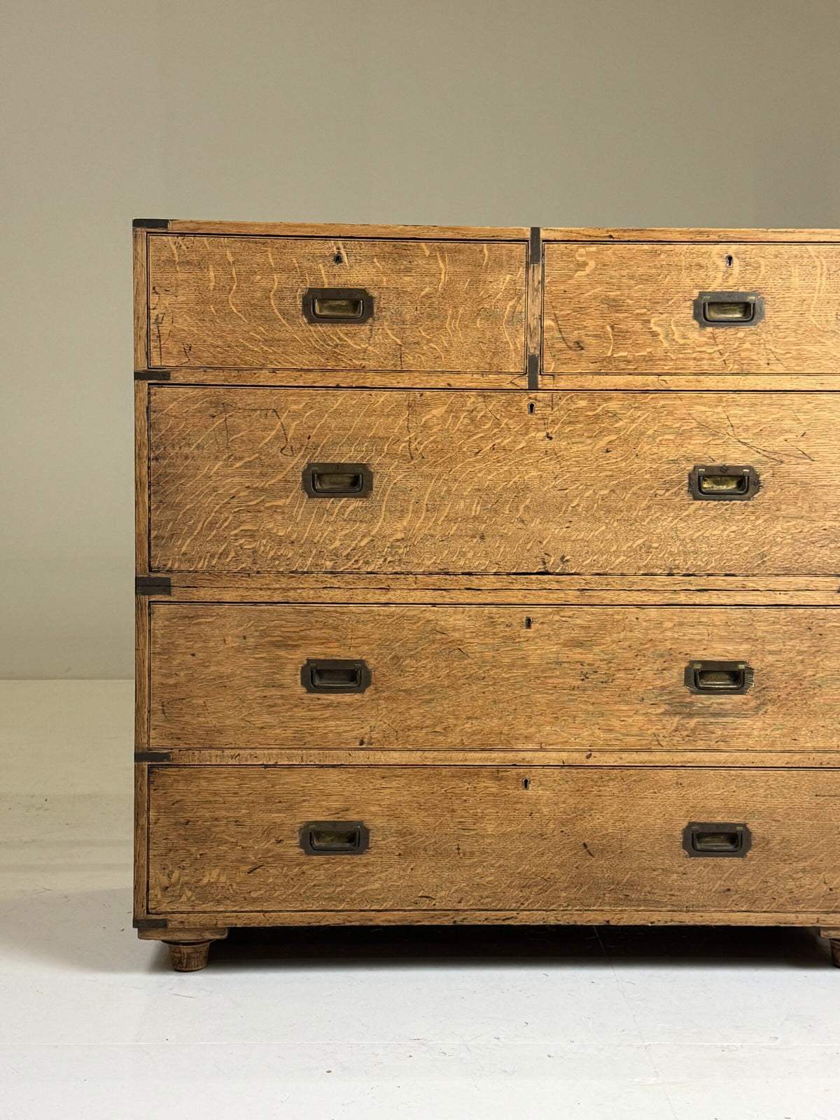 Oak Campaign Chest of Drawers, 19th Century, photo 28