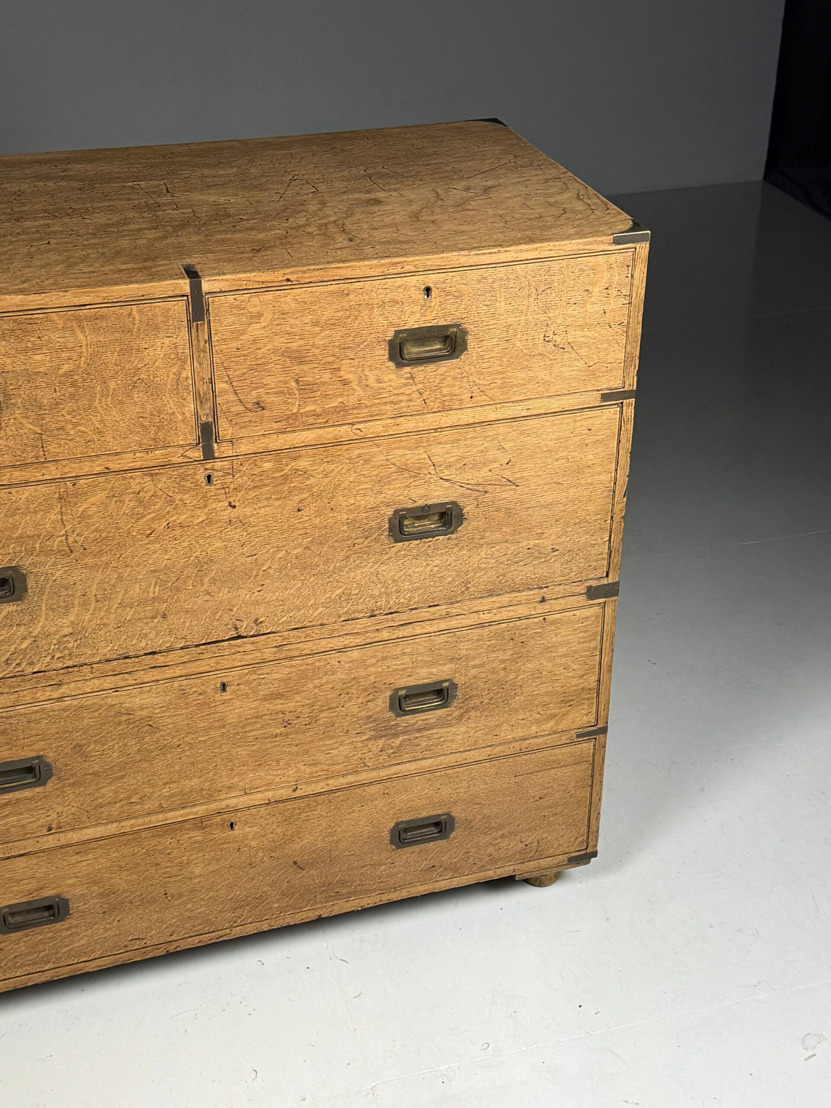 Oak Campaign Chest of Drawers, 19th Century, photo 26