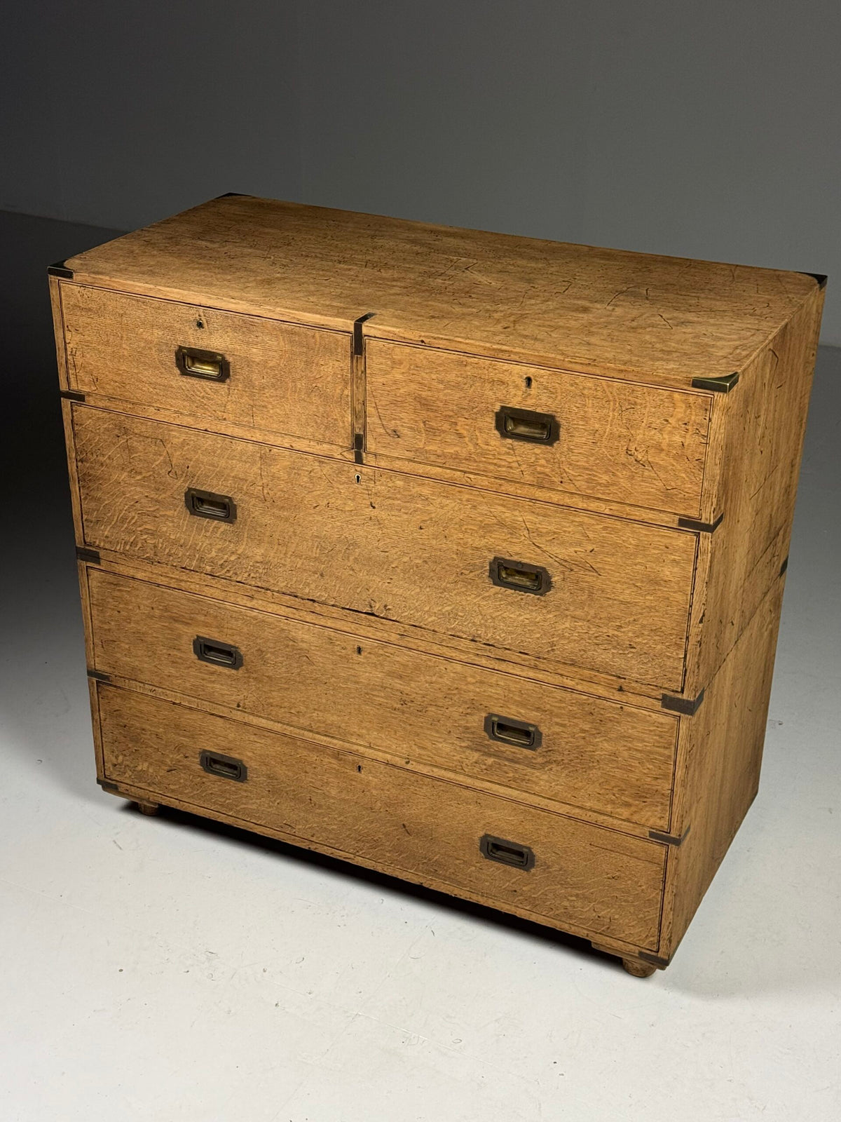 Oak Campaign Chest of Drawers, 19th Century, photo 22