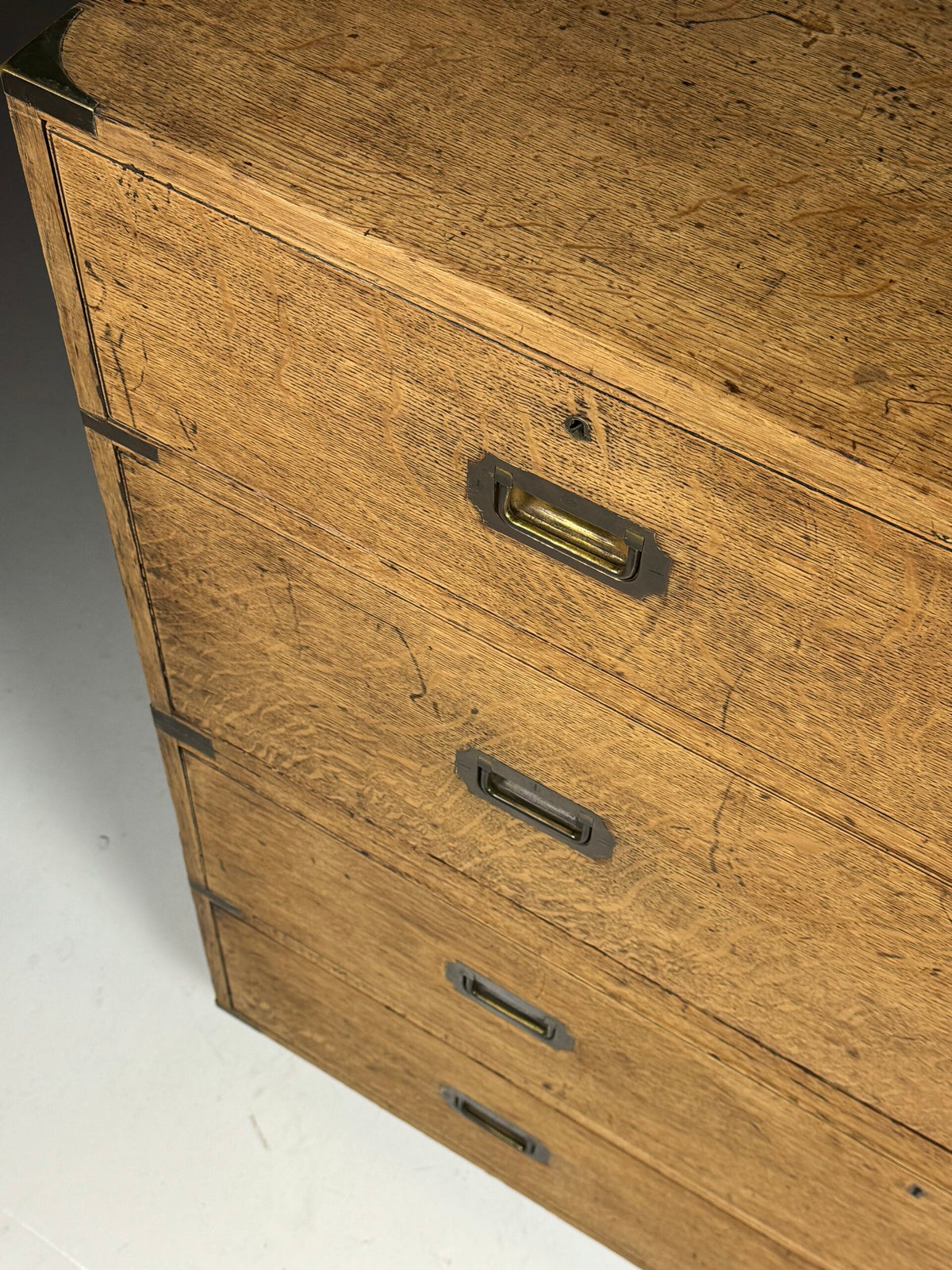Oak Campaign Chest of Drawers, 19th Century, photo 20