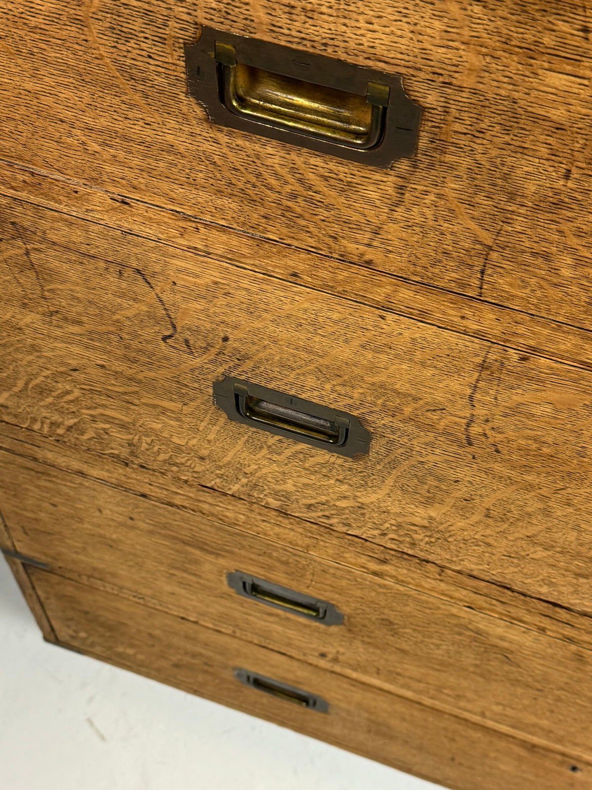 Oak Campaign Chest of Drawers, 19th Century, photo 18