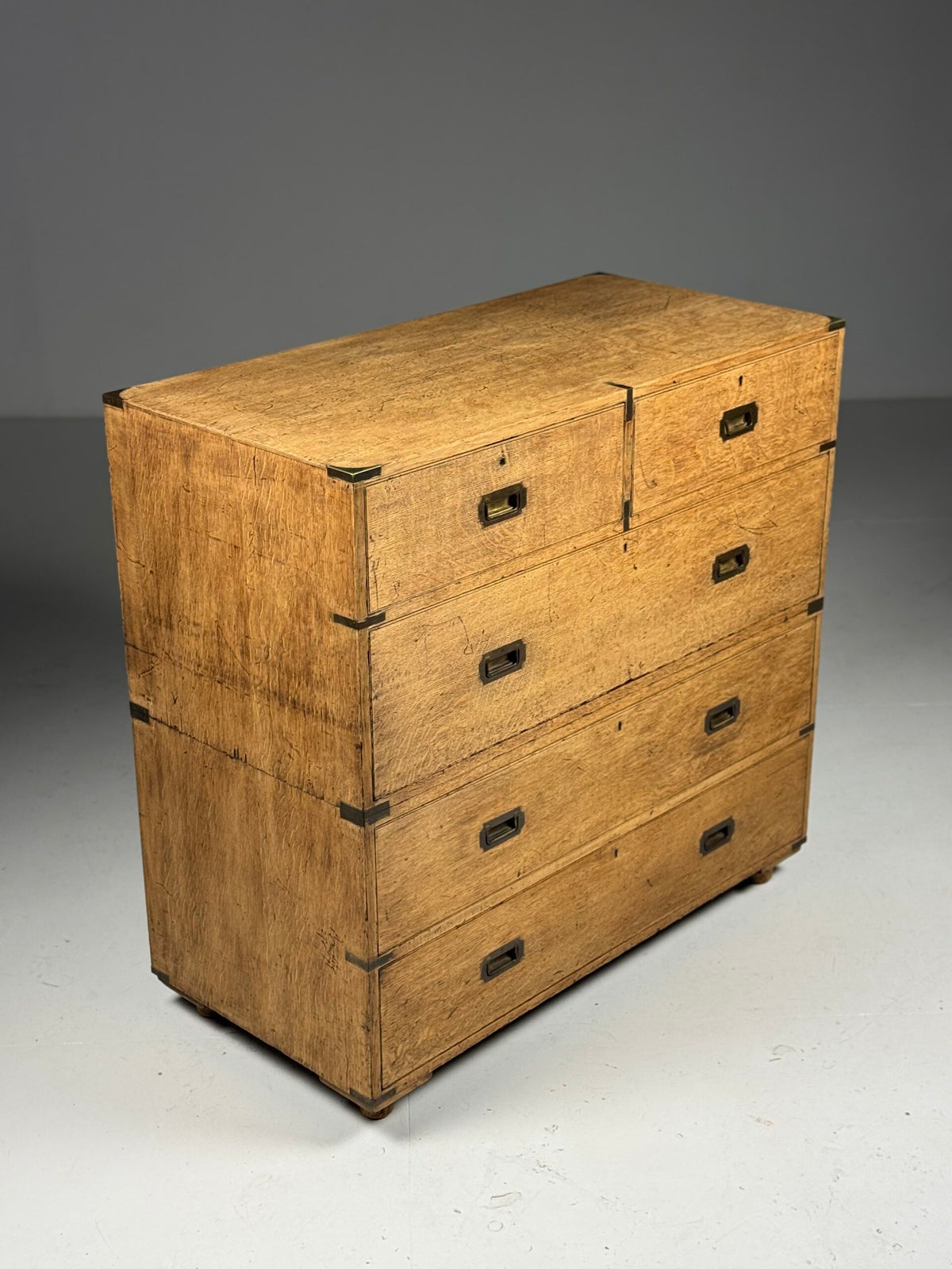 Oak Campaign Chest of Drawers, 19th Century, photo 5