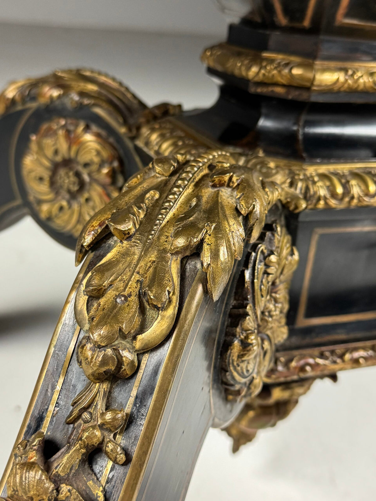Napoleon III Ebonised Center Table with Gilt Bronze Mounts, photo 8