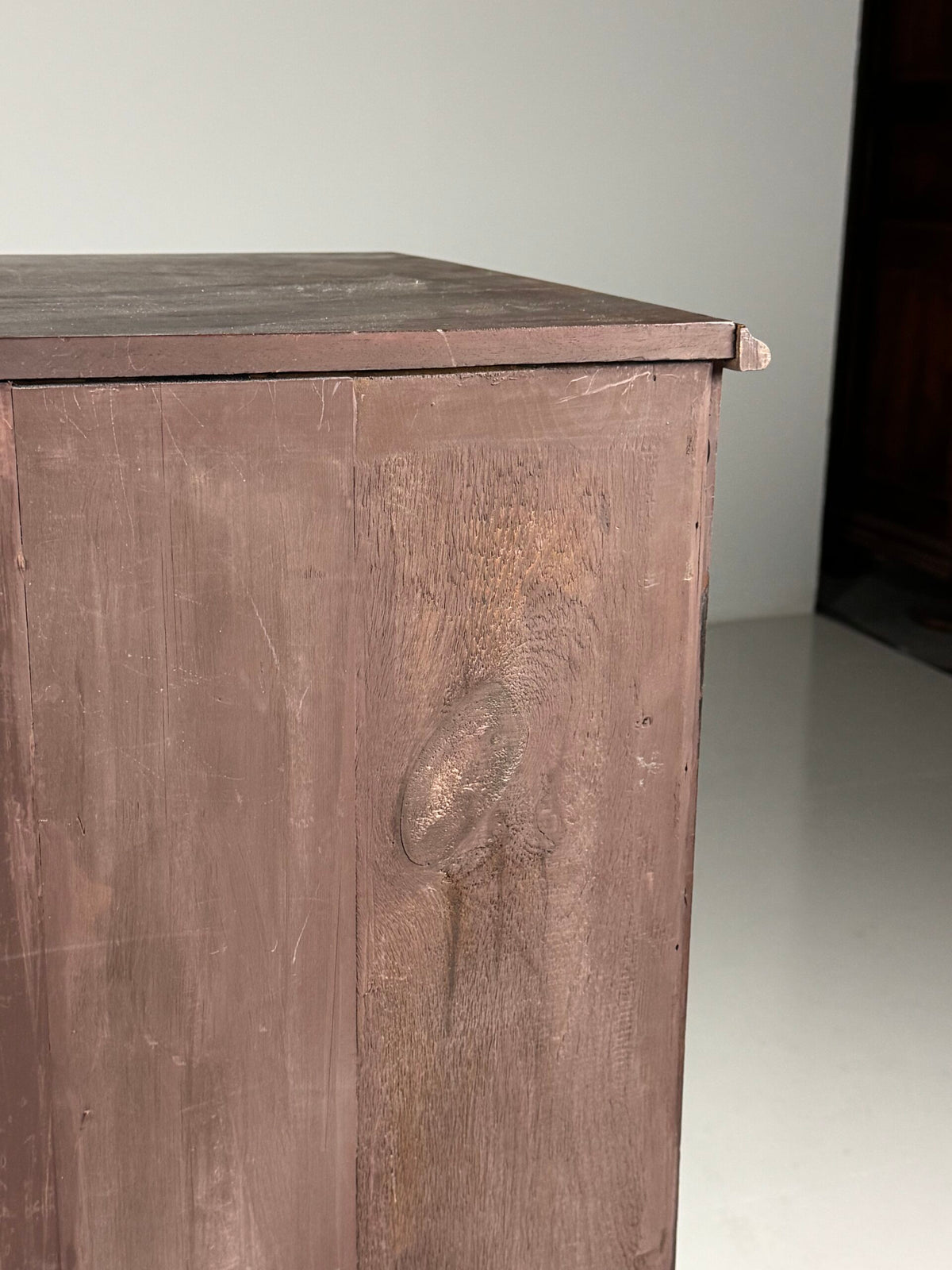 English Mahogany Veneer Chest of Drawers, Late 19th Century, photo 16