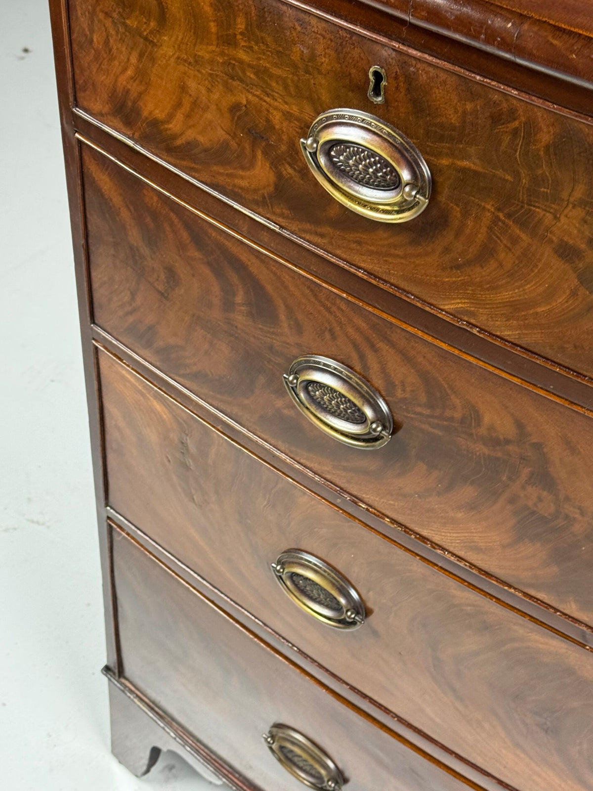 Mahogany Bowfront Chest of Drawers, England, Late 19th Century, photo 5