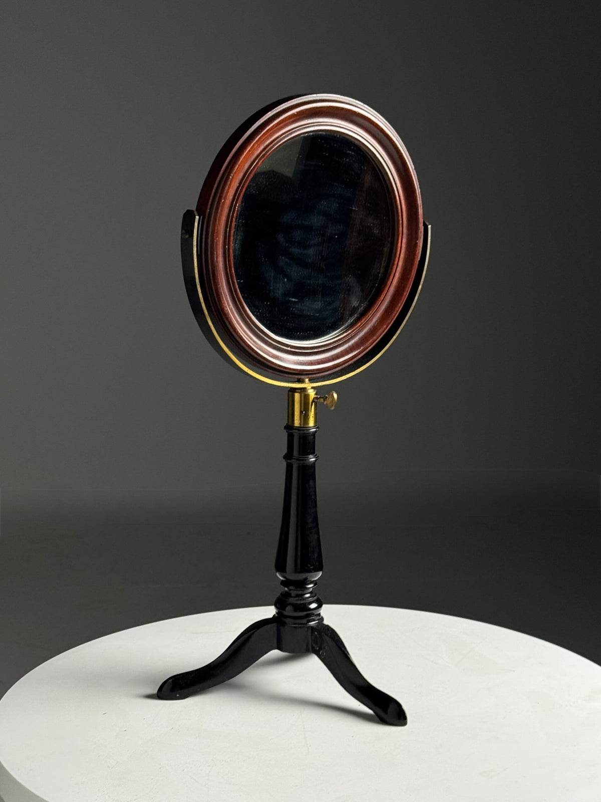 English Mahogany Dressing Table Mirror with Cast Iron Base, photo 1