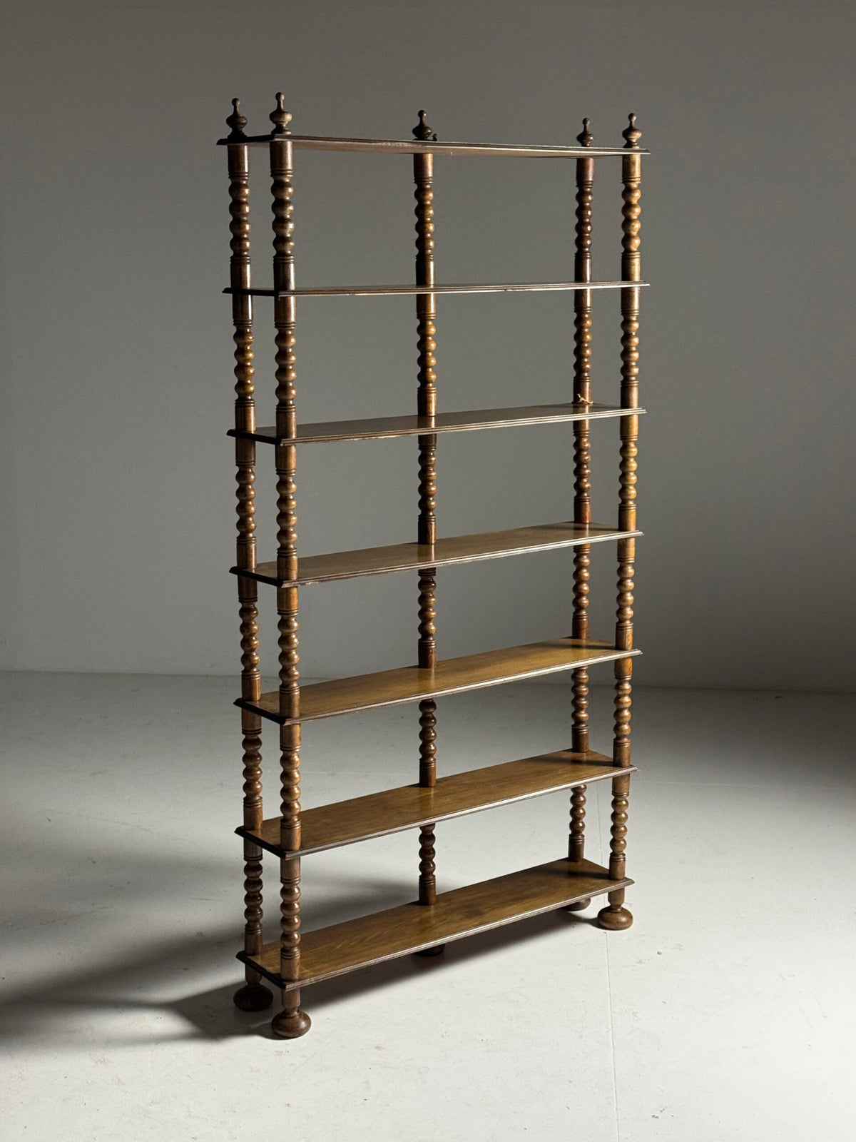 French Bobbin Bookcase with Seven Shelves, Early 20th Century, photo 4