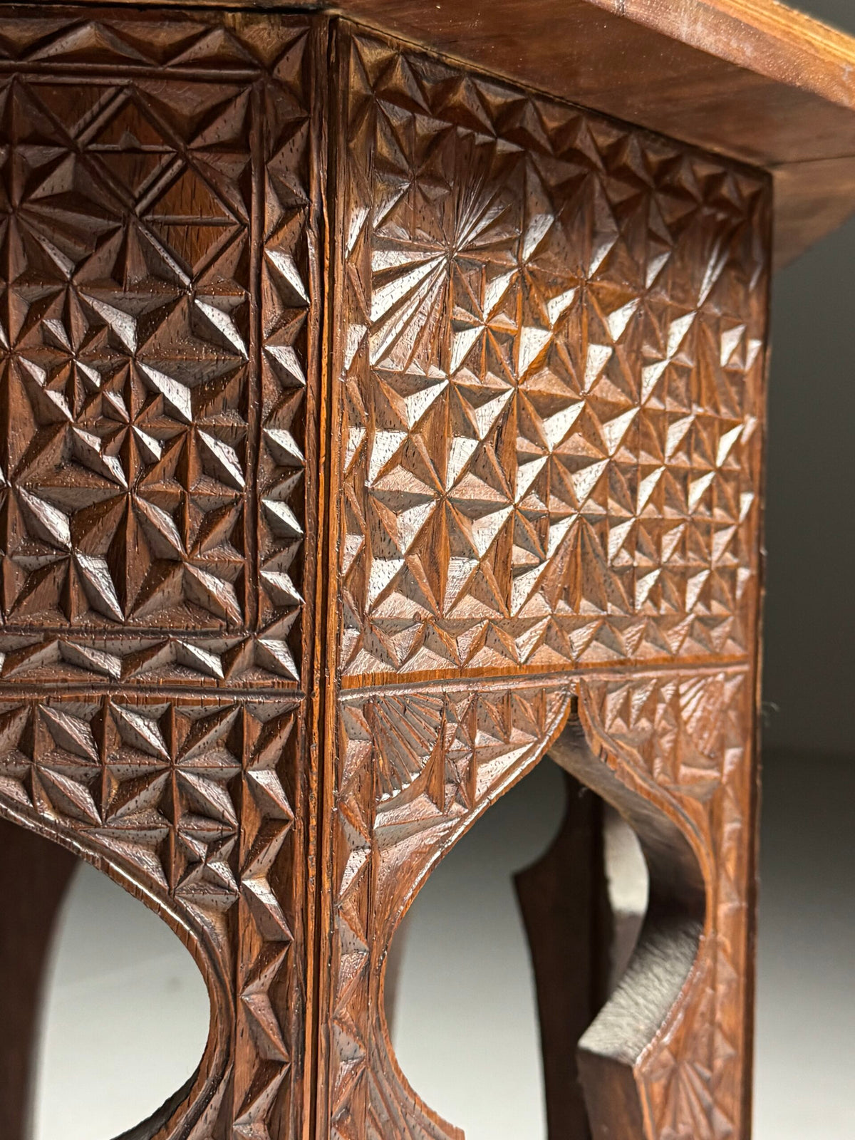 Anglo Indian Carved Hardwood Side Table, circa 1900, photo 6