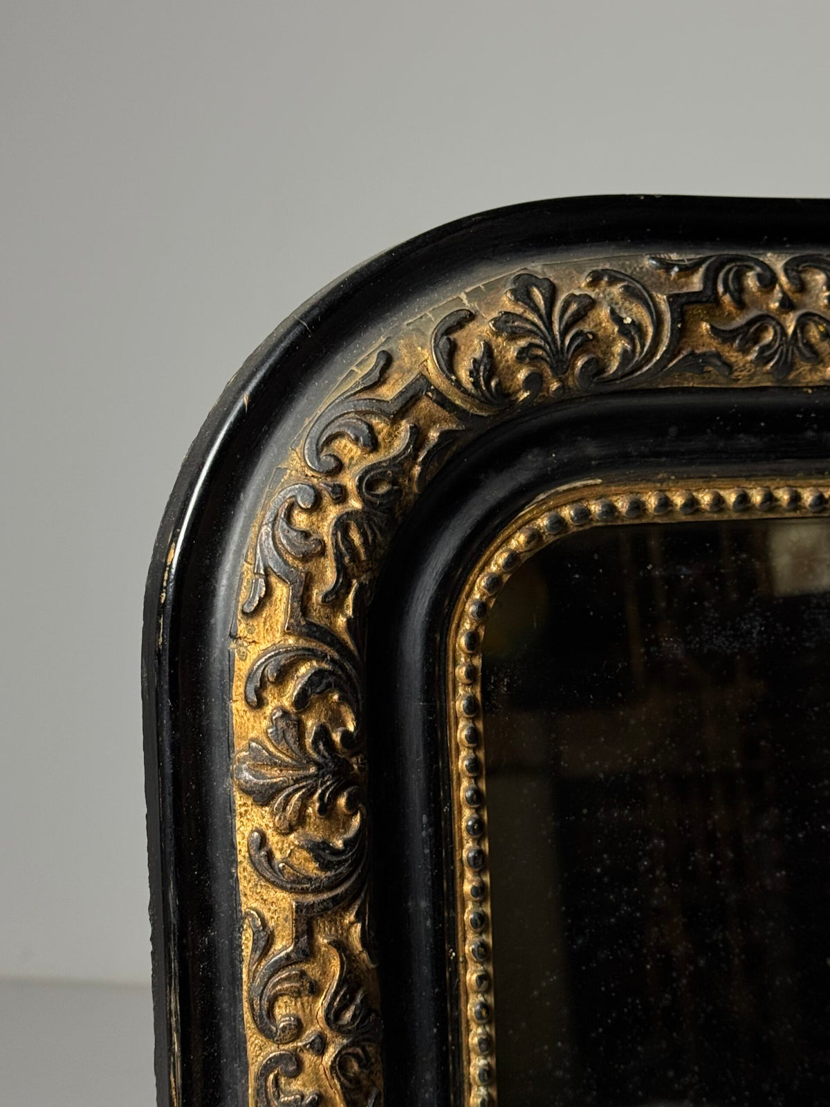 French Black and Gold Louis Philippe Style Mirror, 19th Century, photo 12